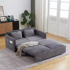 Divano letto in velluto a coste convertibile 3-in-1 da 64,5 con letto estraibile