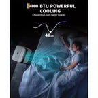 Airconditioners van 14.000 BTU, koelen tot 750 vierkante voet, draagbare 3-in-1-airconditioner met koel-, ontvochtigings- en ventilatormodi en afstandsbediening