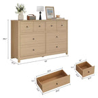 Cassettiera moderna a 8 cassetti per camera da letto, ampia cassettiera in legno con cassetti profondi, mobile contenitore indipendente per soggiorno