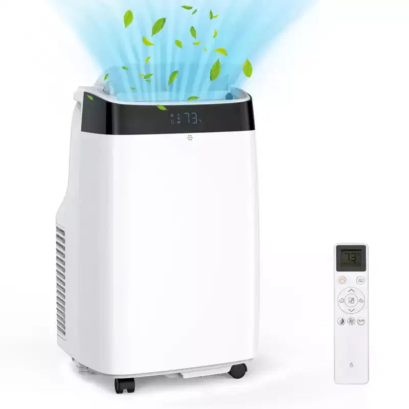 Mobiles Klimagerät mit 10.000 BTU, Haushaltsklimagerät mit Fernbedienung für Räume bis 450 sq ft, 3-in-1-Funktionen/24-Stunden-Timer/Rollen