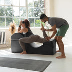 Chaise longue convertibile Avana Kami / poltrona per yoga e massaggi - pouf 2-in-1 con poltrona lounge da yoga ripiegabile estraibile nascosta, microvelluto - N/A