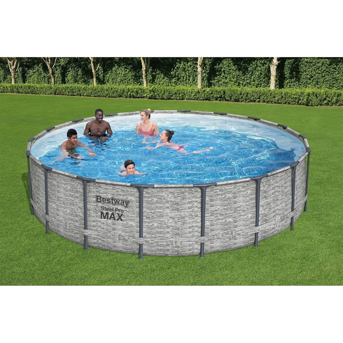 Piscina circolare fuori terra Bestway Steel Pro MAX in acciaio con pompa e copertura