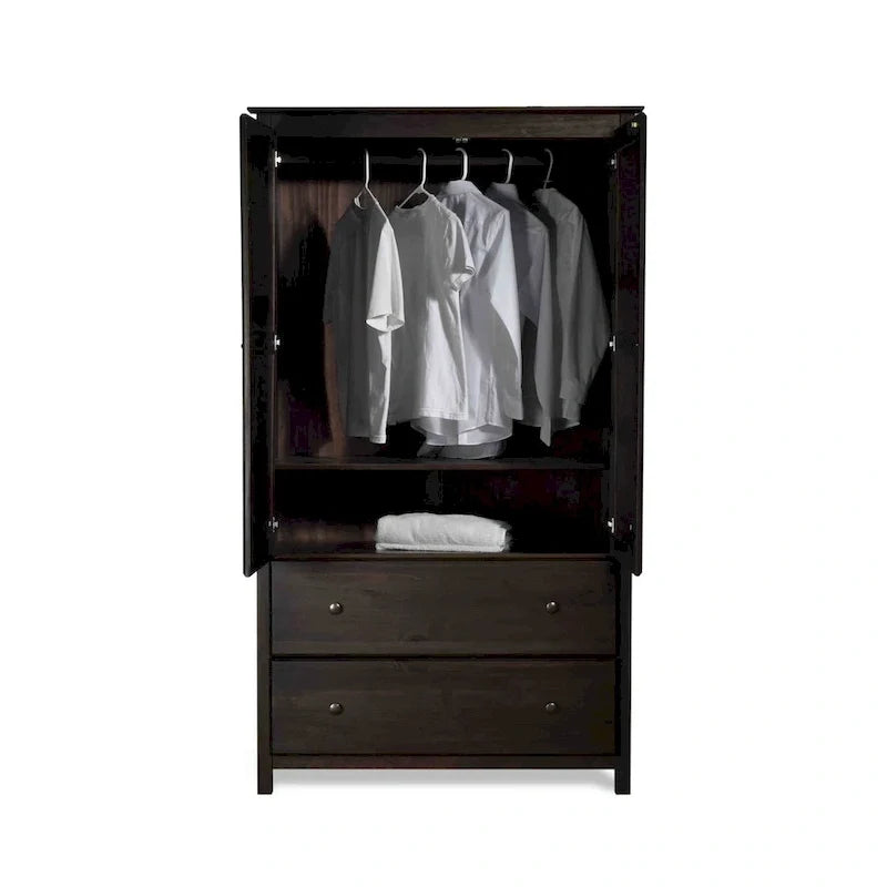 Armario de madera maciza de 2 puertas - 41x72x22