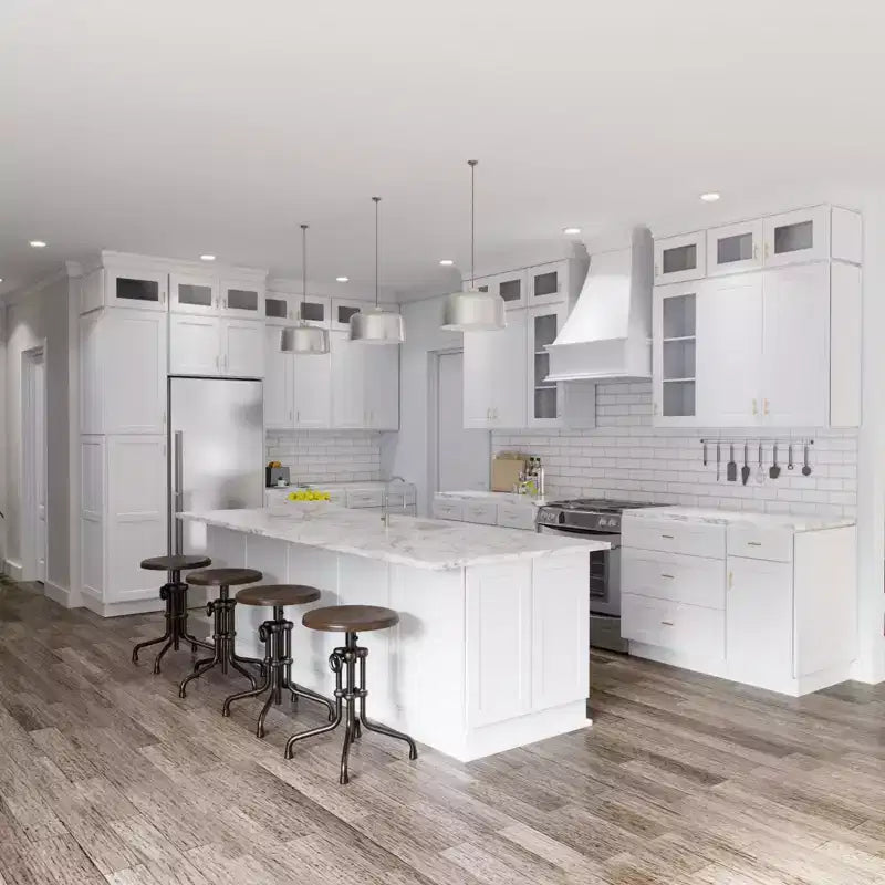HOMLUX eenvoudig zelf te monteren witte Shaker-wandkast voor de keuken