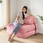 8 Cord-Sofa zum Zusammenklappen, Schlafsofa, Einzel