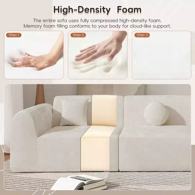 Sofá seccional curvo moderno de 140 pulgadas con chaise longue, conjunto de 3 piezas para la sala de estar
