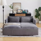 Divano letto in velluto a coste convertibile 3-in-1 da 64,5 con letto estraibile