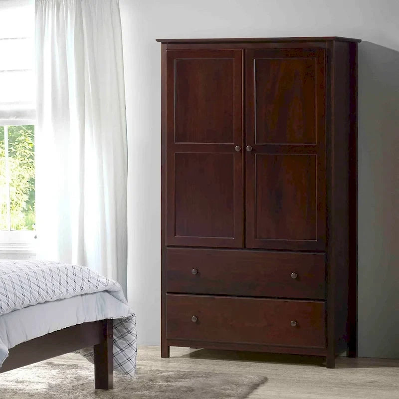 Armario de madera maciza de 2 puertas - 41x72x22
