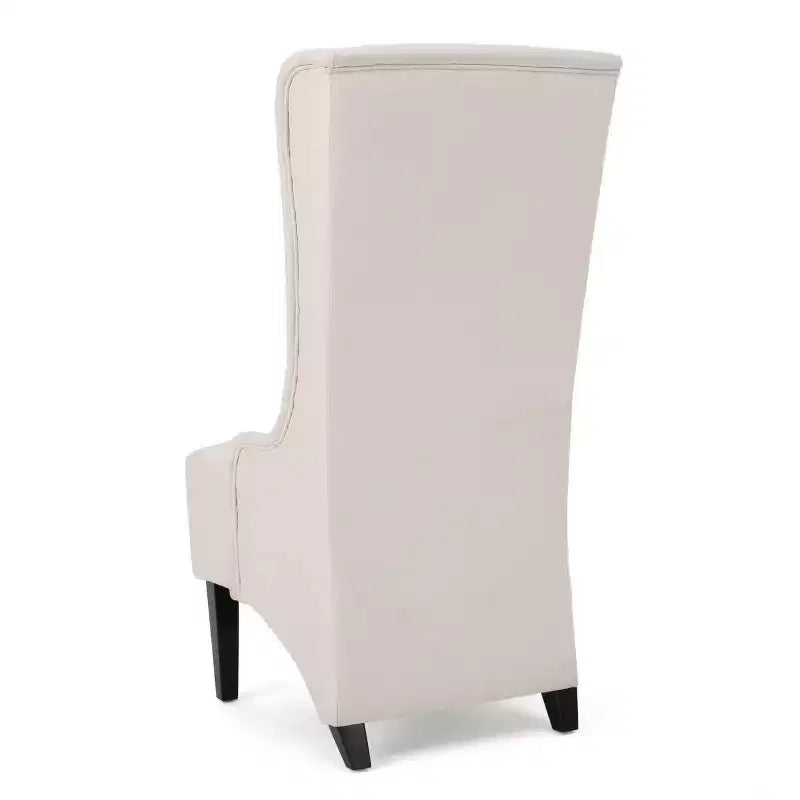 High-Back Wingback Dining Chair – Upholstered Polyester, Holds 250 lbs