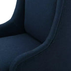 High-Back Wingback Dining Chair – Upholstered Polyester, Holds 250 lbs