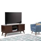 Mobile TV Tierney in legno massello stile Mid-Century per TV fino a 66" – 60" di larghezza