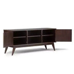 Mobile TV Tierney in legno massello stile Mid-Century per TV fino a 66" – 60" di larghezza
