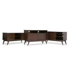 Mobile TV Tierney in legno massello stile Mid-Century per TV fino a 66" – 60" di larghezza