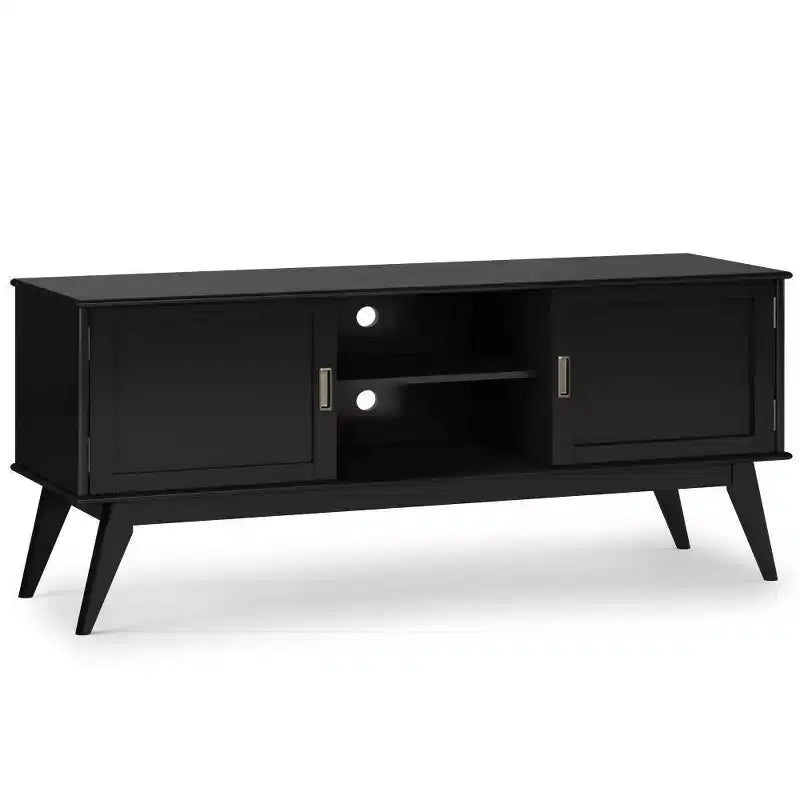 Mobile TV Tierney in legno massello stile Mid-Century per TV fino a 66" – 60" di larghezza