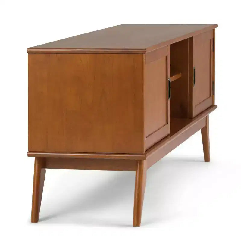 Mobile TV Tierney in legno massello stile Mid-Century per TV fino a 66" – 60" di larghezza