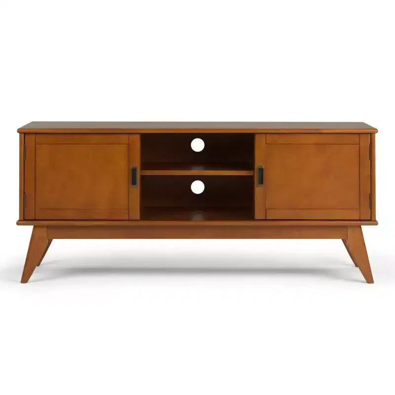 Mobile TV Tierney in legno massello stile Mid-Century per TV fino a 66" – 60" di larghezza