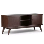 Mobile TV Tierney in legno massello stile Mid-Century per TV fino a 66" – 60" di larghezza