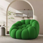 Canapé de sol bulle de 119 cm avec design incurvé, fauteuil poire 3D pour salon, vert