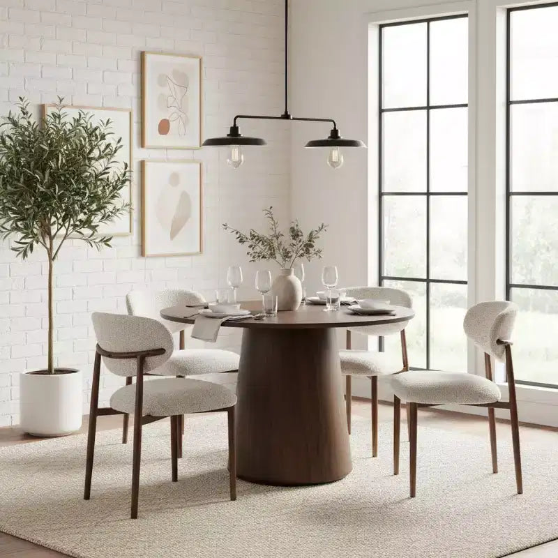 Set aus 4 modernen, gepolsterten Esszimmerstühlen mit geschwungener Rückenlehne, armlosen Seitenstühlen mit Eisenrahmen für Esszimmer und Küche – Panipeachy