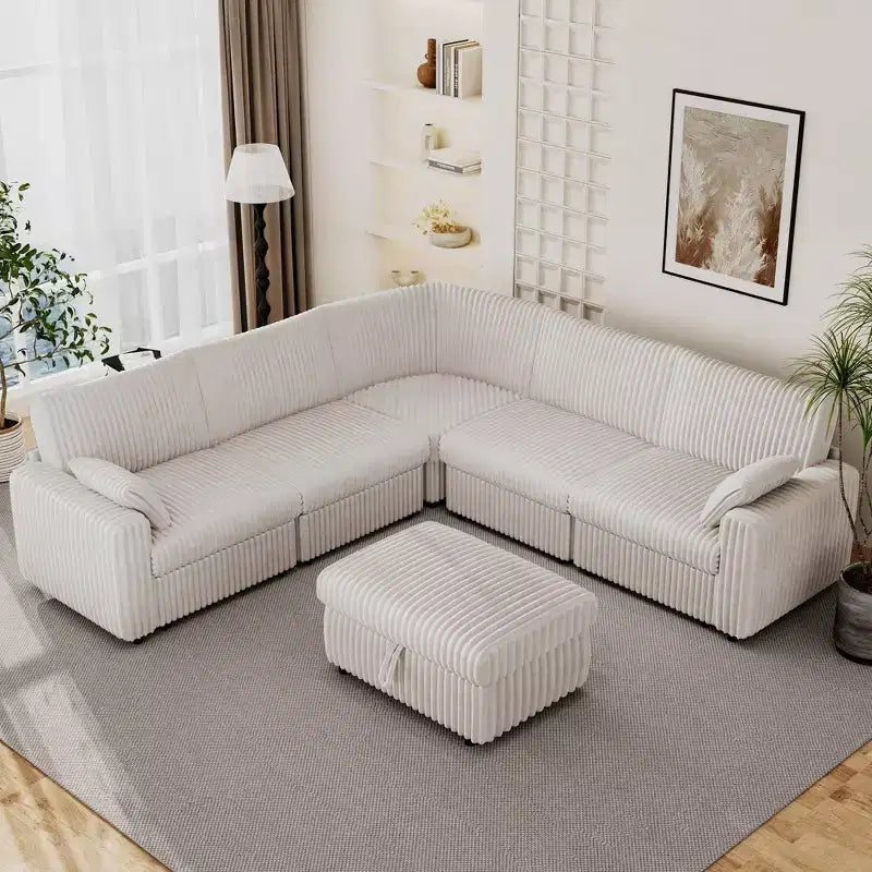 Modulares Cord-Sofaelement von Dyonery mit abnehmbaren, waschbaren Bezügen