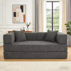 Dyonery 78 opvouwbare slaapbank, corduroy bank, kingsize vloerslaapbank, 4-in-1 doe-het-zelf modulaire combinatiebank, uitklapbaar, comfortabele bank.