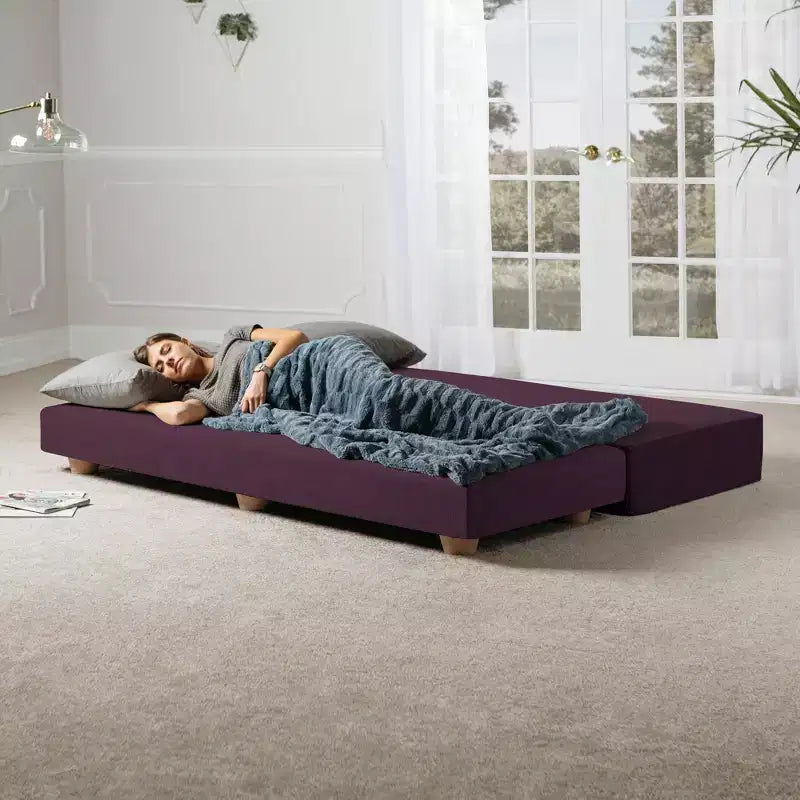 Päivävuode / ulosvedettävä queen-size-vuodesohva – mikrosametti