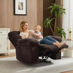 Sillón reclinable manual de tela transpirable y ergonómica con bolsillos laterales, sofá individual, adecuado para la sala de estar o el dormitorio