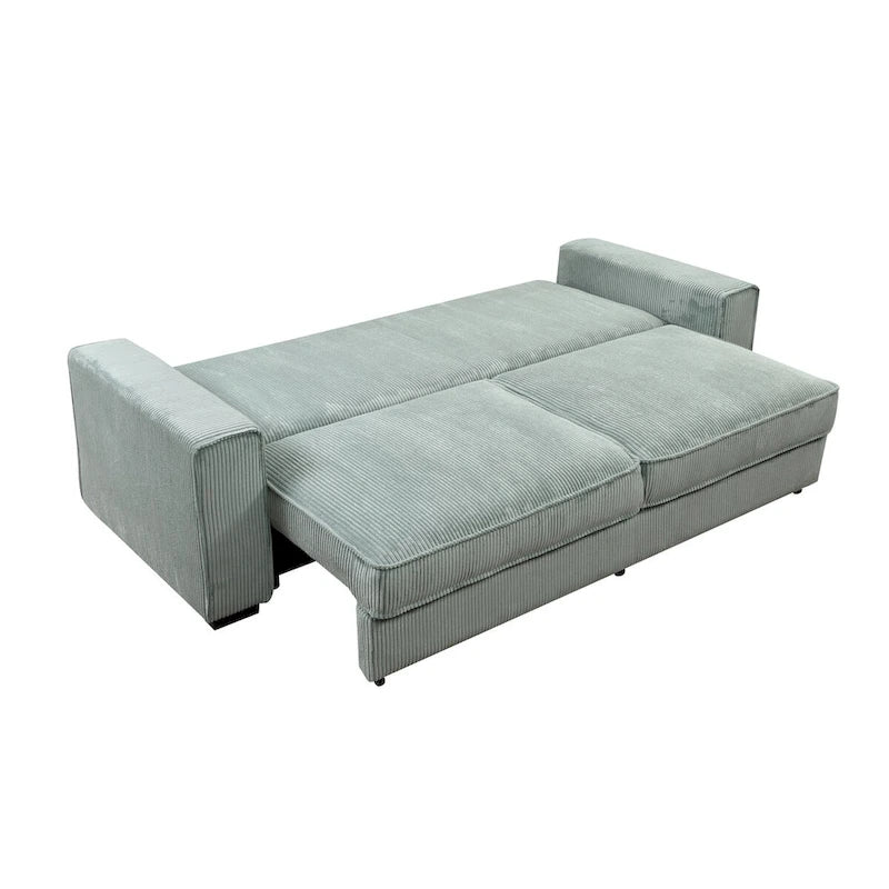 Sofá cama grande Roomfitters con almacenamiento, sofá moderno de 3 plazas, sofá con respaldo tapizado para espacios pequeños