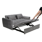Fluwelen slaapbank van 64,96 inch, 3-in-1, met verstelbare rugleuning, opbergvak en draagvermogen van 500 lb