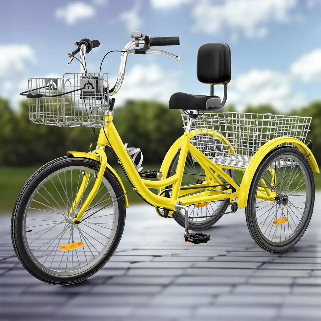 26-inch driewielige fiets voor volwassenen met 7 versnellingen