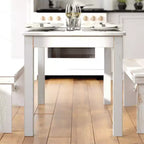 Mesa de comedor rústica Flash Furniture de pino macizo, rectangular, de 46 x 30