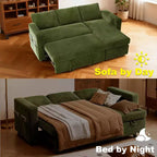 Dyonery 81-Sitzer-Schlafsofa, L-förmiges Ausziehsofa mit wendbarer Recamiere mit Stauraum, USB-Anschluss und verstellbarer Rückenlehne