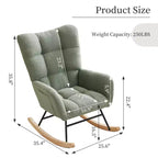 Mecedora para bebé, sillón balancín deslizante para lactancia para la sala de estar, cómodos sillones decorativos para dormitorio, sillones de interior tapizados en felpa tipo teddy