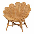 Poltrona floreale d'accento Blossom Bohemian in rattan color miele