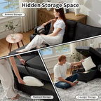 80 L-förmiges Schlafsofa, Schlafsofa mit ausziehbarem Bett, wendbares Schlafsofa