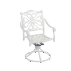5-delige tuin-eetset van gegoten aluminium met 4 draaibare stoelen