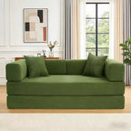 Dyonery 78 opvouwbare slaapbank, corduroy bank, kingsize vloerslaapbank, 4-in-1 doe-het-zelf modulaire combinatiebank, uitklapbaar, comfortabele bank.