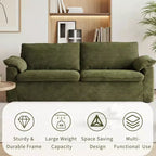 Dwuosobowa sofa Dyonery 86 Cloud, głębokie siedzisko, szerokie podłokietniki z poduszkami, solidna rama, przewiewna ergonomiczna konstrukcja