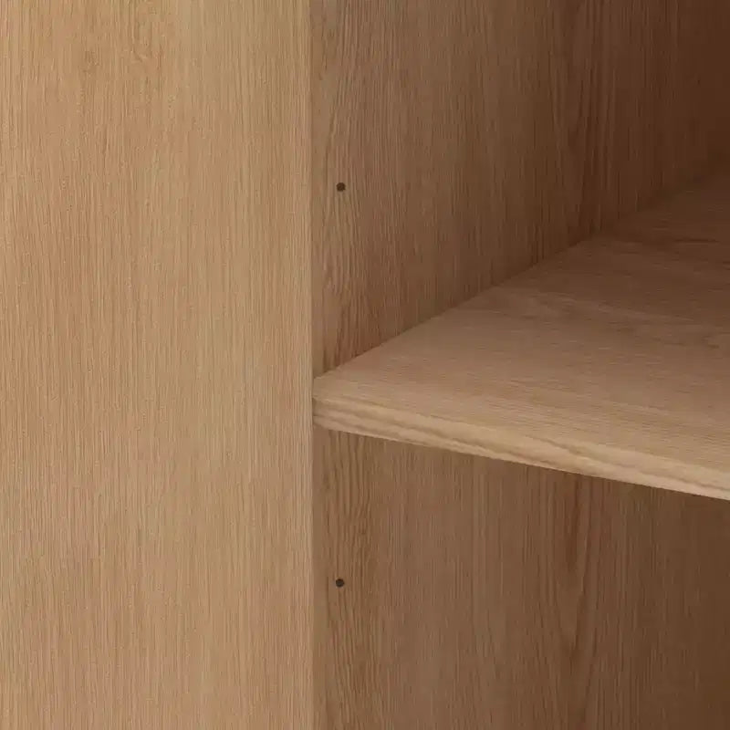 Armario ropero alto de 70,87 pulgadas con 8 puertas y gran capacidad, barra para colgar, estantes ajustables y puertas decorativas de ratán