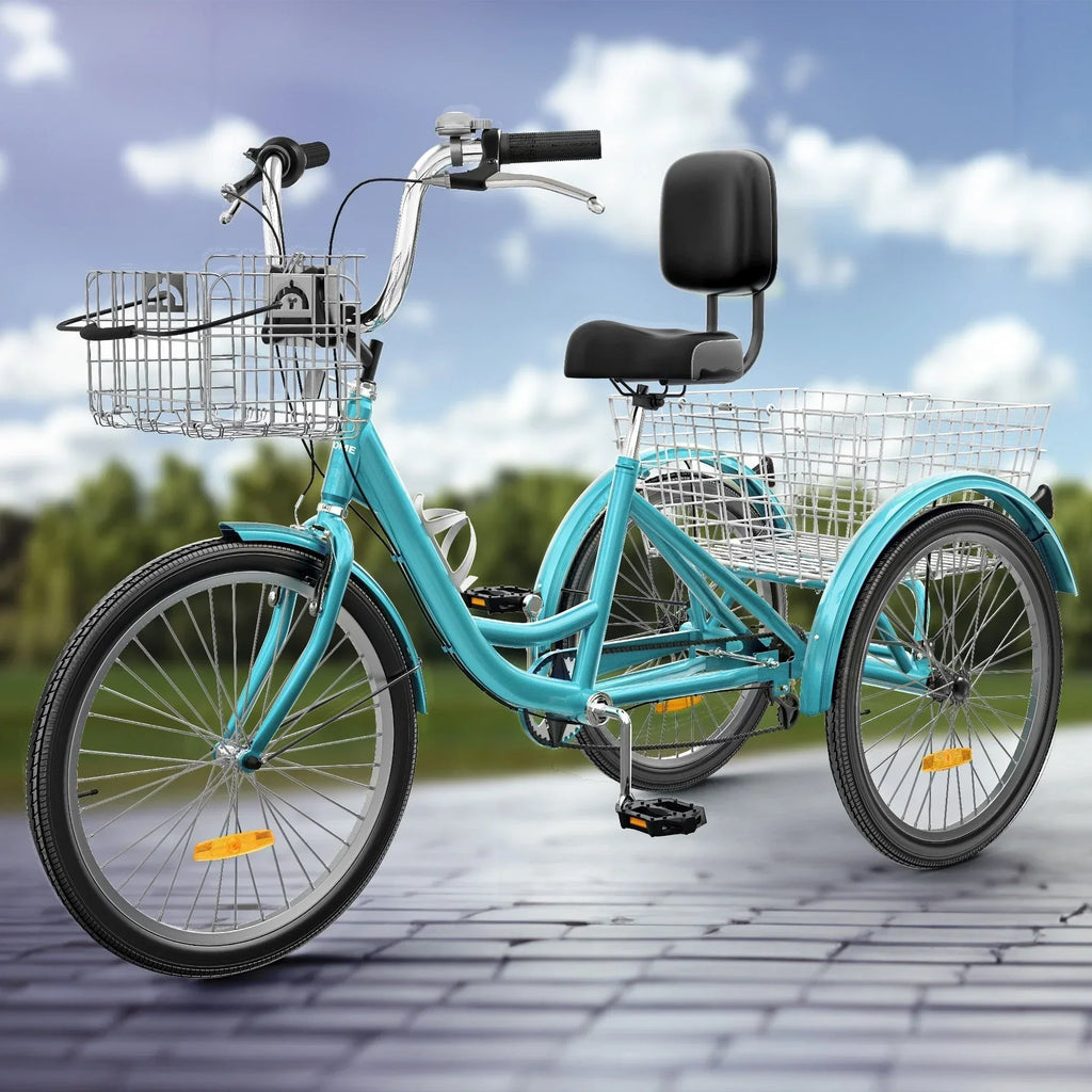 26-inch driewielige fiets voor volwassenen met 7 versnellingen