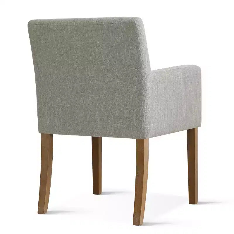6er-Set gepolsterte Esszimmerstühle mit Armlehnen, moderne Leinen-Sessel mit Holzbeinen, Akzentstühle für Esszimmer und Wohnzimmer – Panipeachy