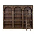 Tradycyjna wysoka zabudowa biblioteczna 94, brązowa, kolekcja Stratton – Martin Furniture