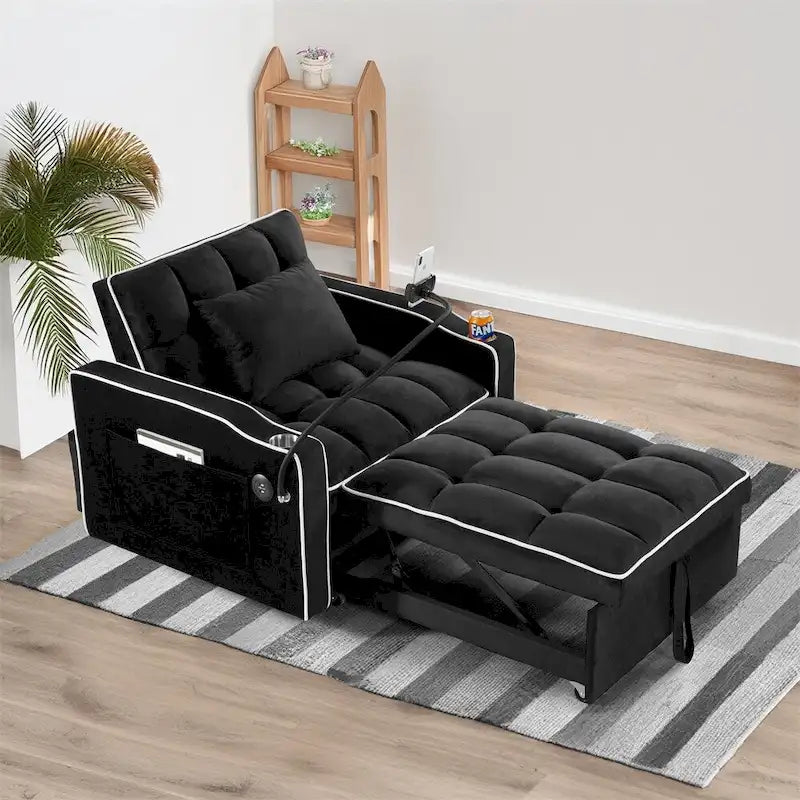Verwandelbarer Schlafsessel und Schlafsofa, verstellbarer ausziehbarer Schlafsessel
