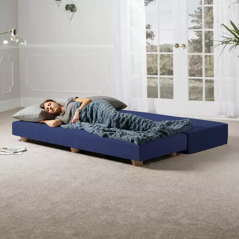 Päivävuode / ulosvedettävä queen-size-vuodesohva – mikrosametti