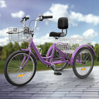 26-inch driewielige fiets voor volwassenen met 7 versnellingen