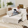 Sofá cama convertible 3 en 1 Dyonery, sofá cama extraíble con bolsillo lateral y respaldo ajustable, montaje sin herramientas, sofá de dos plazas plegable