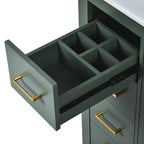 Meuble-lavabo de salle de bains de 30 po à lavabo simple, avec armoire et 3 tiroirs – noir / bleu / vert / indigo / blanc