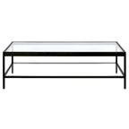 Mesa de centro Alexis de metal y vidrio
