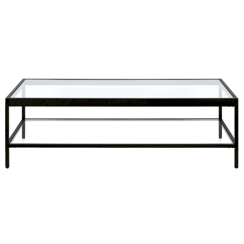 Mesa de centro Alexis de metal y vidrio