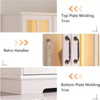 Armoire de rangement haute de 71 pouces AMERLIFE avec éclairage LED, grande bibliothèque avec portes en verre acrylique
